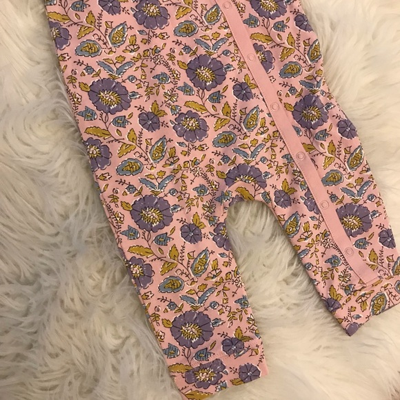 Gymboree Floral Snap Up Pajamas 6-9M - Picture 4 of 8